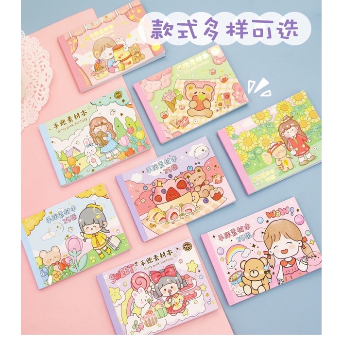 Hộp 20 Tấm Sticker Dễ Thương
