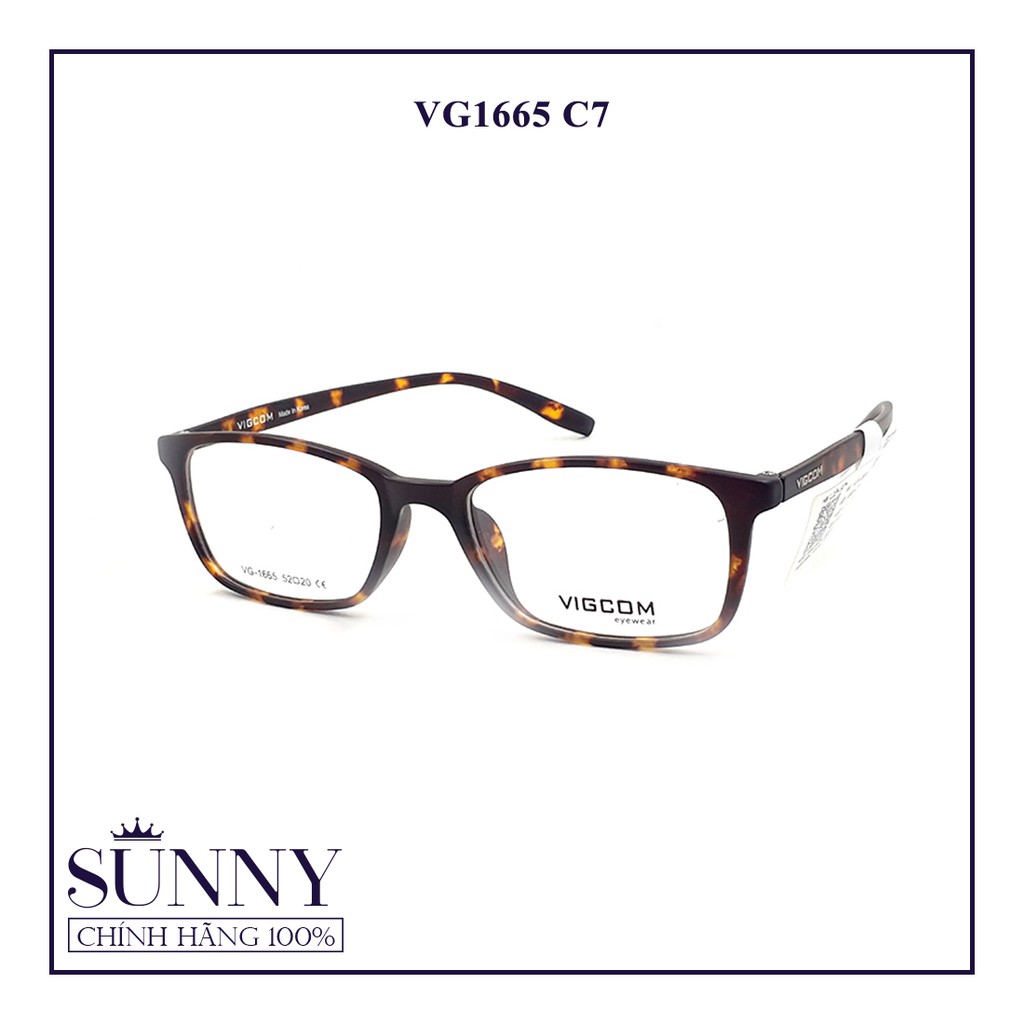 Gọng kính Vigcom VG1665 chính hãng, thiết kế dễ đeo bảo vệ mắt