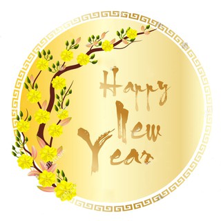Decal dán tường Happy new year PK594