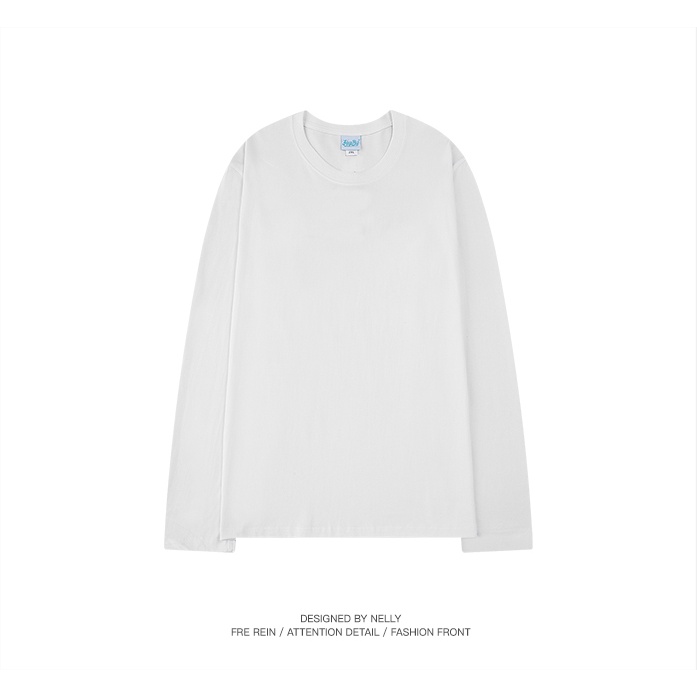 Áo phông Nelly Heybig dài tay trơn màu trắng