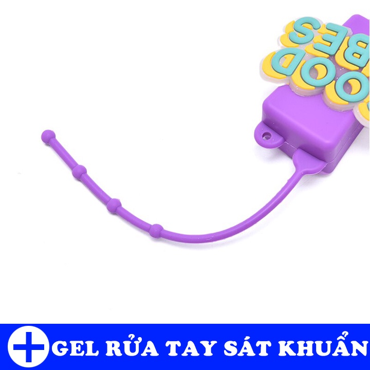 Móc khóa chai gel rửa tay kháng khuẩn hoạt hình cute tiện dụng