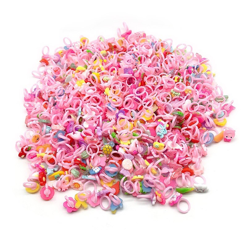 Set 50 nhẫn nhựa giá sỉ siêu rẻ