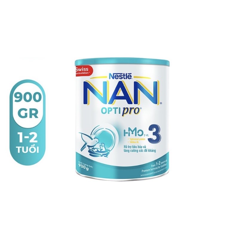 [DỒN ĐƠN TẶNG QUÀ] SỮA BỘT NAN OPTIPRO HMO 2, 3 MẪU MỚI LON 900G