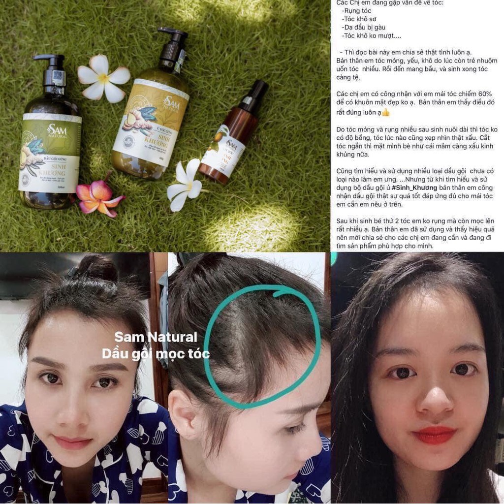 Dầu gội gừng Sinh Khương 100% từ thiên nhiên Sam Natural 500ml | BigBuy360 - bigbuy360.vn