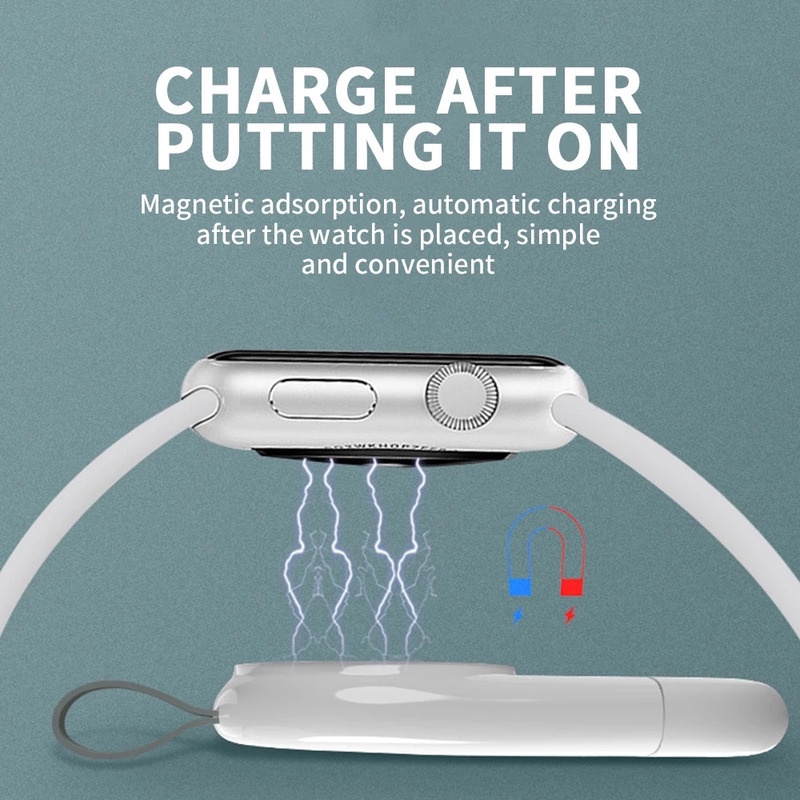 Đế Sạc Nhanh Không Dây USB C 2W Cho Đồng Hồ Thông Minh IWatch 7 6 SE 5 4 / Mini