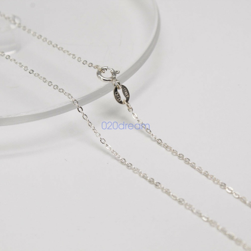 Vòng cổ 100% Bạc Sterling 925 1.2mm 14-24 &quot;In Chữ Ý Cho Nữ