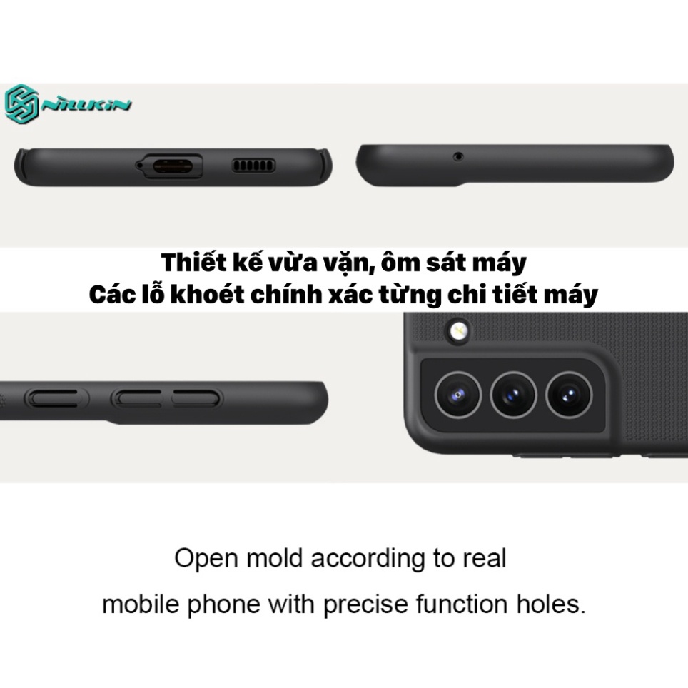 ỐP LƯNG SAMSUNG GALAXY S21 FE 5G NILLKIN NHỰA CỨNG SẦN CHÍNH HÃNG - HÀNG CHUÂN