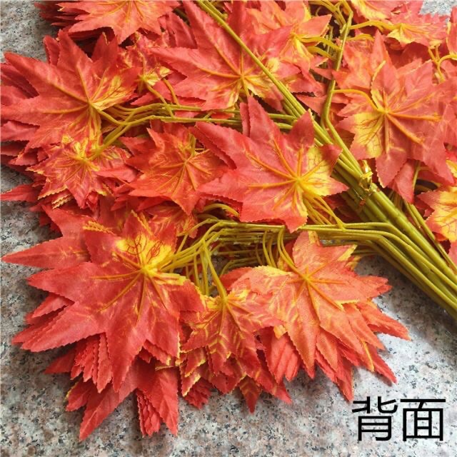 12 cành lá phong trang trí cây giả - hàng nhập cao cấp