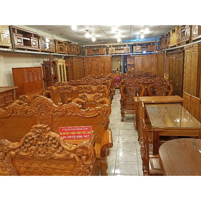 Giường gỗ Sồi có Học Kéo 1m6-2m giá 5tr500