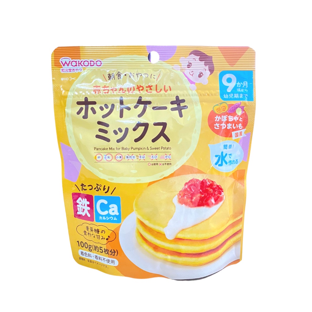 DATE (T10/2024) Bột làm bánh cho bé Pancake Wakodo 9m+