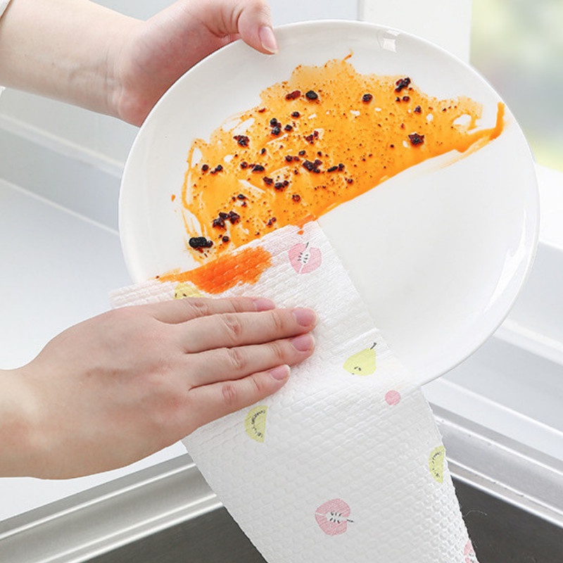 Cuộn khăn lau đa năng nhà bếp 40 tờ 25cm, thấm hút tốt, lau mọi bề mặt siêu tiện lợi