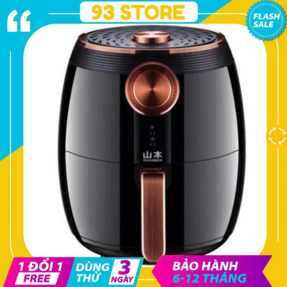 Nồi chiên không dầu điều khiển cơ SHANBEN 7828 dung tích 4.5L, nồi chiên không dầu công suất 1400W - 93STORE - Freeship