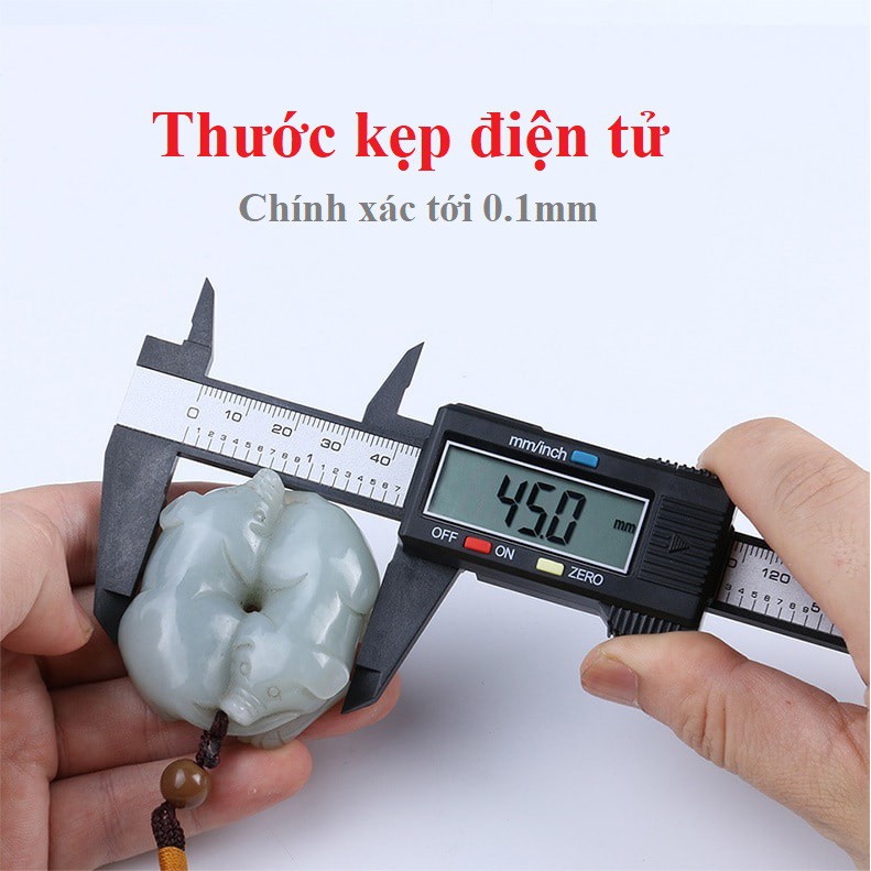 Thước kẹp điện tử 150mm, thước cặp kỹ thuật số đo đường kính sợi nhựa carbon