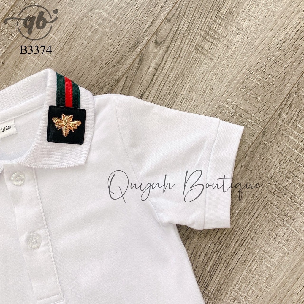 Body polo gucci kèm yếm Quần áo cho bé trai Quỳnh Boutique