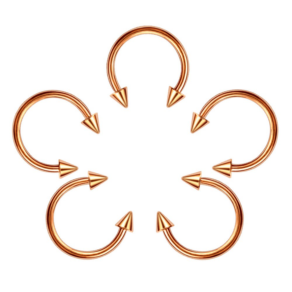 Set 2 Khuyên Mũi Hình Chữ C Nhiều Màu Thời Trang Cho Nam Và Nữ