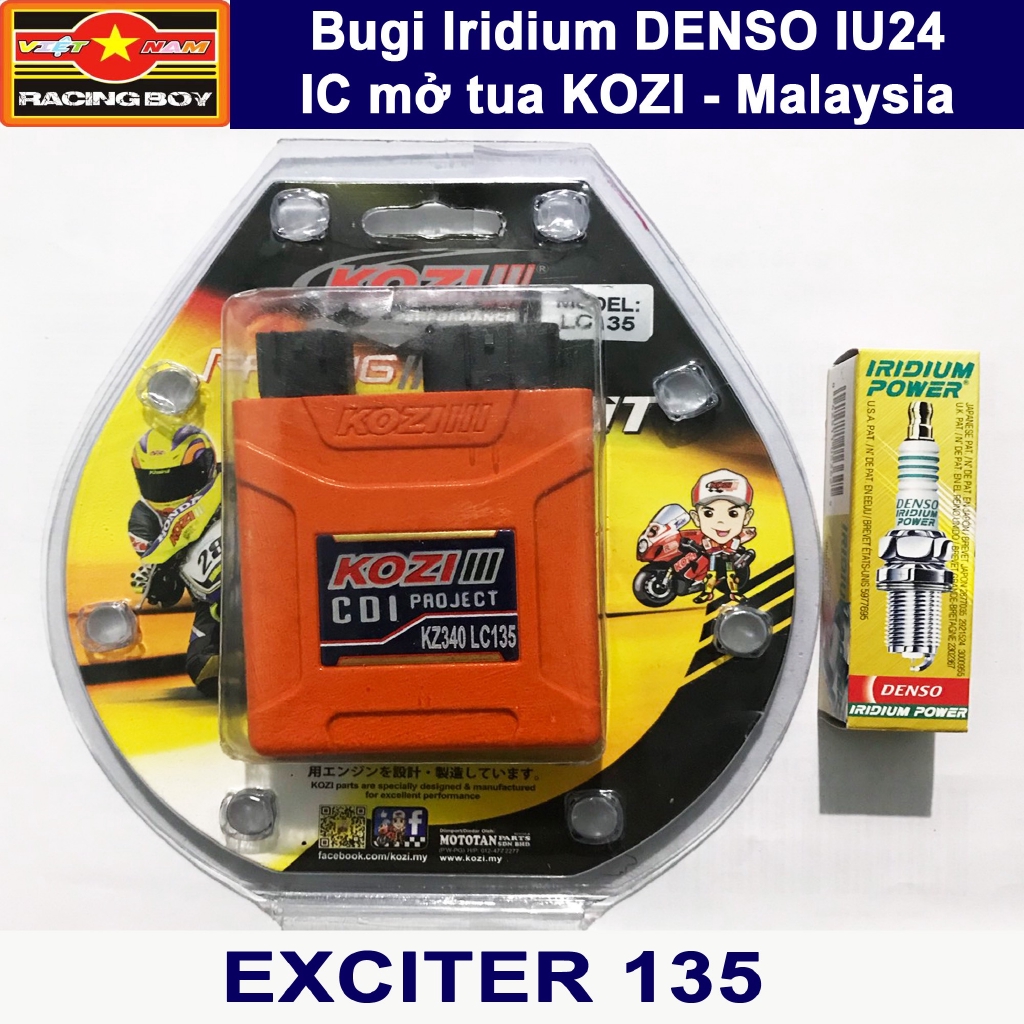 Ic mở tua Kozi và bugi bạch kim cho Exciter 135