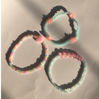 Vòng hạt cườm pastel nhiều màu