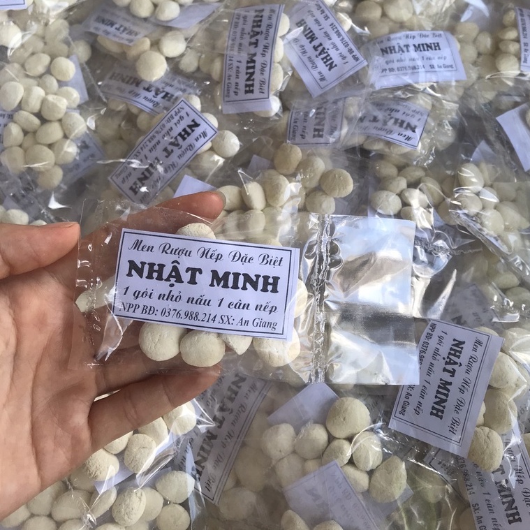 30 gói men ngọt làm cơm rượu, ủ rượu nếp cẩm, ủ bánh bò, làm tương, làm chao, nấu rượu gạo tẻ