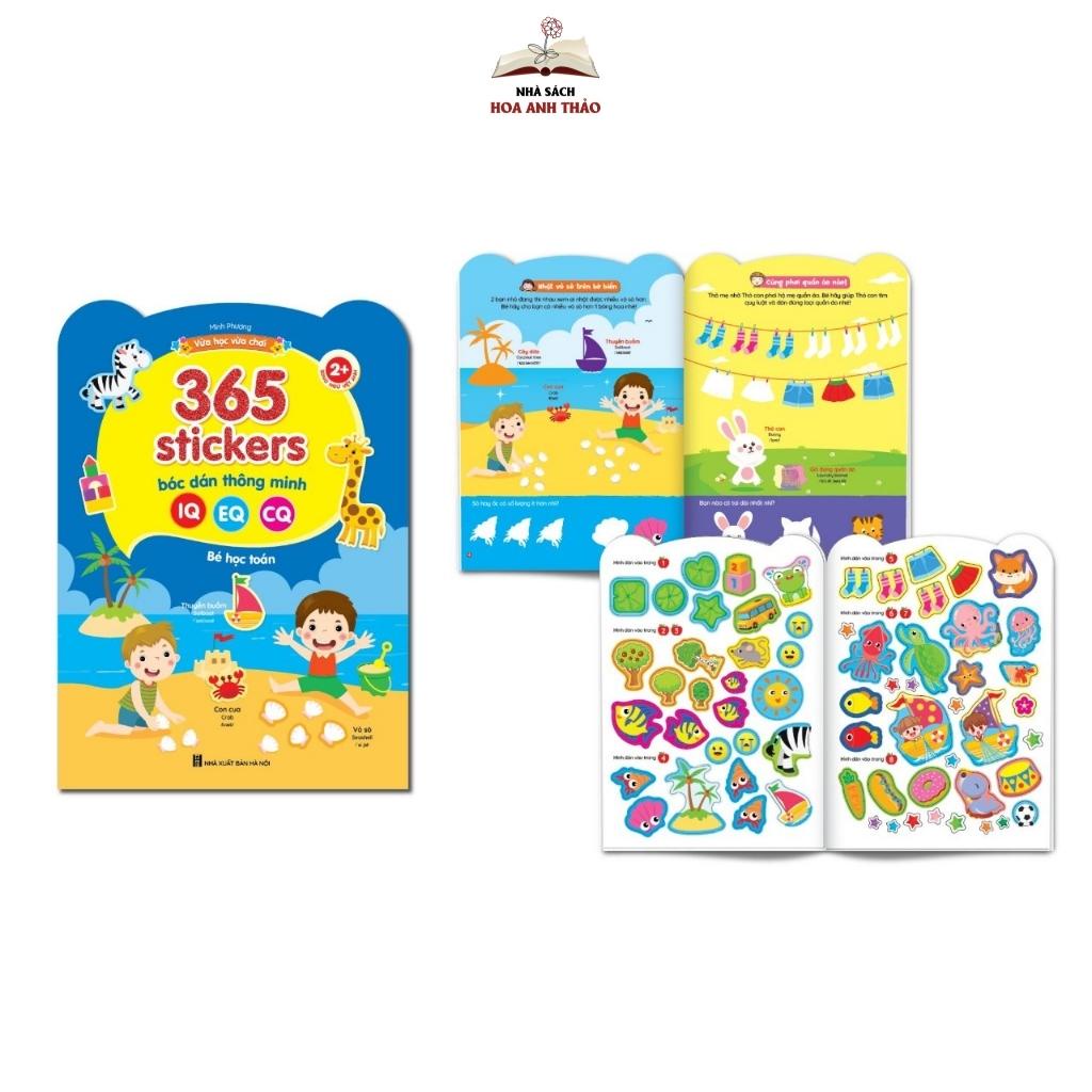Sách - 365 stickers Bóc dán thông minh song ngữ Việt Anh dành cho trẻ từ 2-6 tuổi (Bộ 6 cuốn)