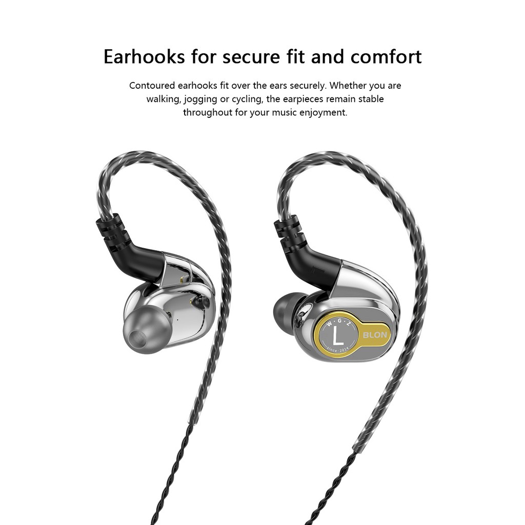 Tai Nghe Thể Thao 2020 New Bln BL-05 2nd Generation Nanotube diaphragm HIFI DJ Có Dây Cáp Tháo Rời Được