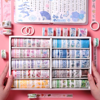 SET 120 CUỘN WASHI TAPE DIY TRANG TRÍ 1514
