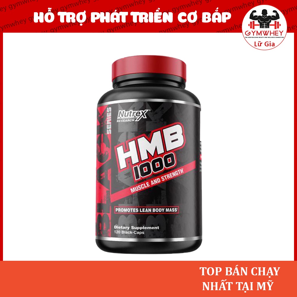 Nutrex HMB 1000 Thực Phẩm Hỗ Trợ Phát Triển Cơ Bắp (120 Viên)