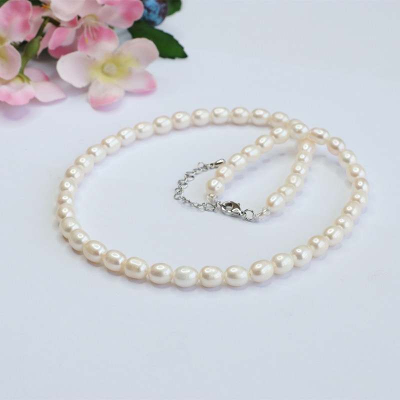 Vòng cổ Chuỗi Hạt Ngọc Trai Nước Ngọt Tự Nhiên