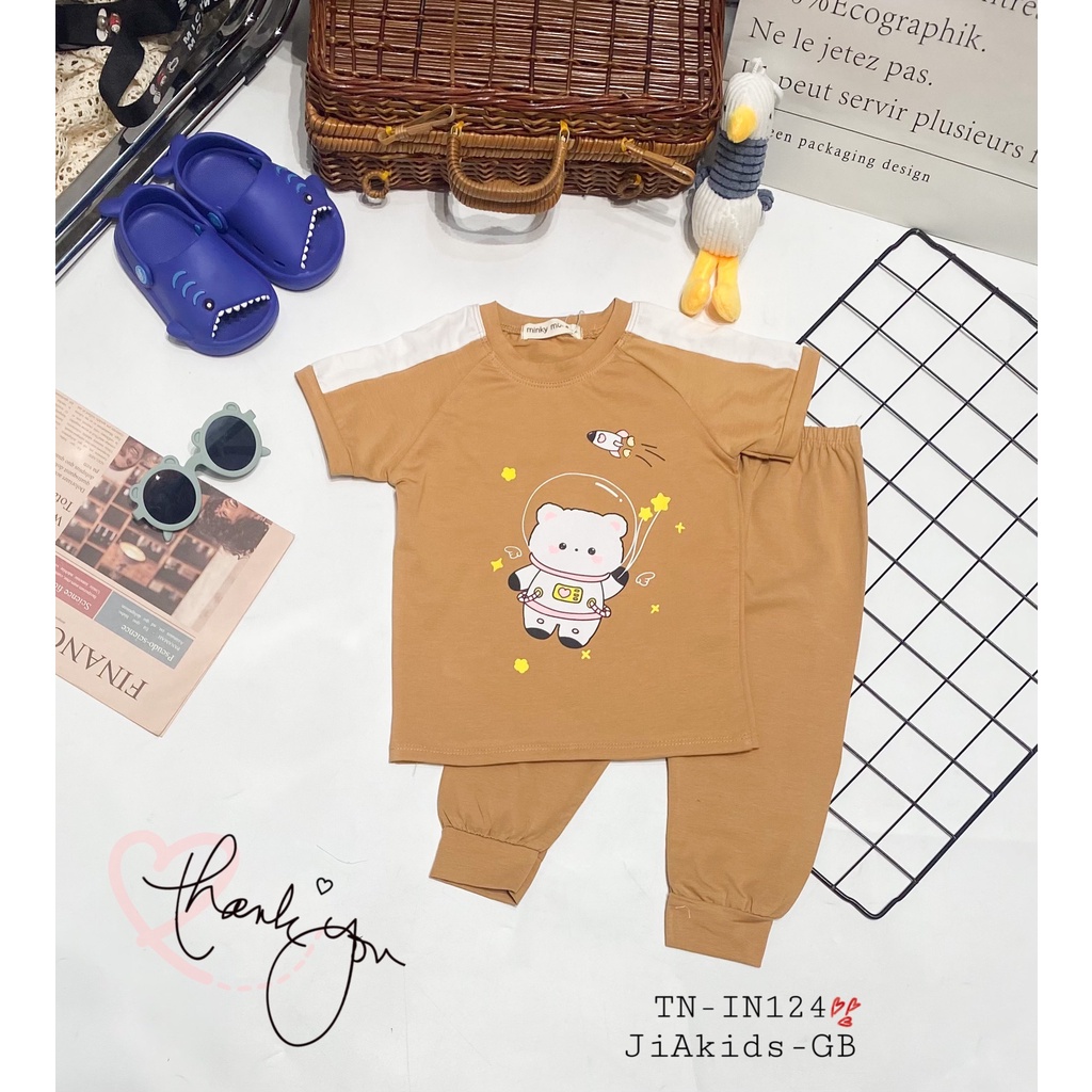 [SALE] Bộ Tay Ngắn Vải Cotton Cho Bé Trai, Bé Gái Minky Mom Ếch Cốm, Đồ Bộ Cho Bé Mặc Nhà Thu Đông MKMTD2228