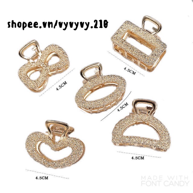 Kẹp Tóc Kim Loại Style Hàn Quốc Đơn Giản Cực Sang Chảnh