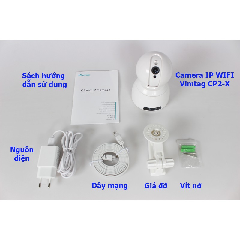 [ Giám Sát&Bảo Vệ Siêu Hiệu Qủa] Camera IP Wifi  VIMTAG CP2-X FullHD 1080P 2.0Mpx - Công nghệ USA - Hãng phân phối.