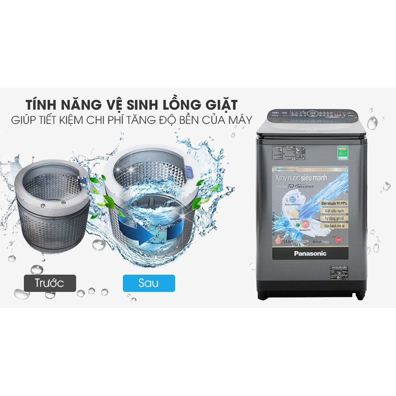 [FREESHIP HN ] Máy giặt Panasonic Inverter 10.5 Kg NA-FD10VR1BV có sấy gió -Hàng chính hãng