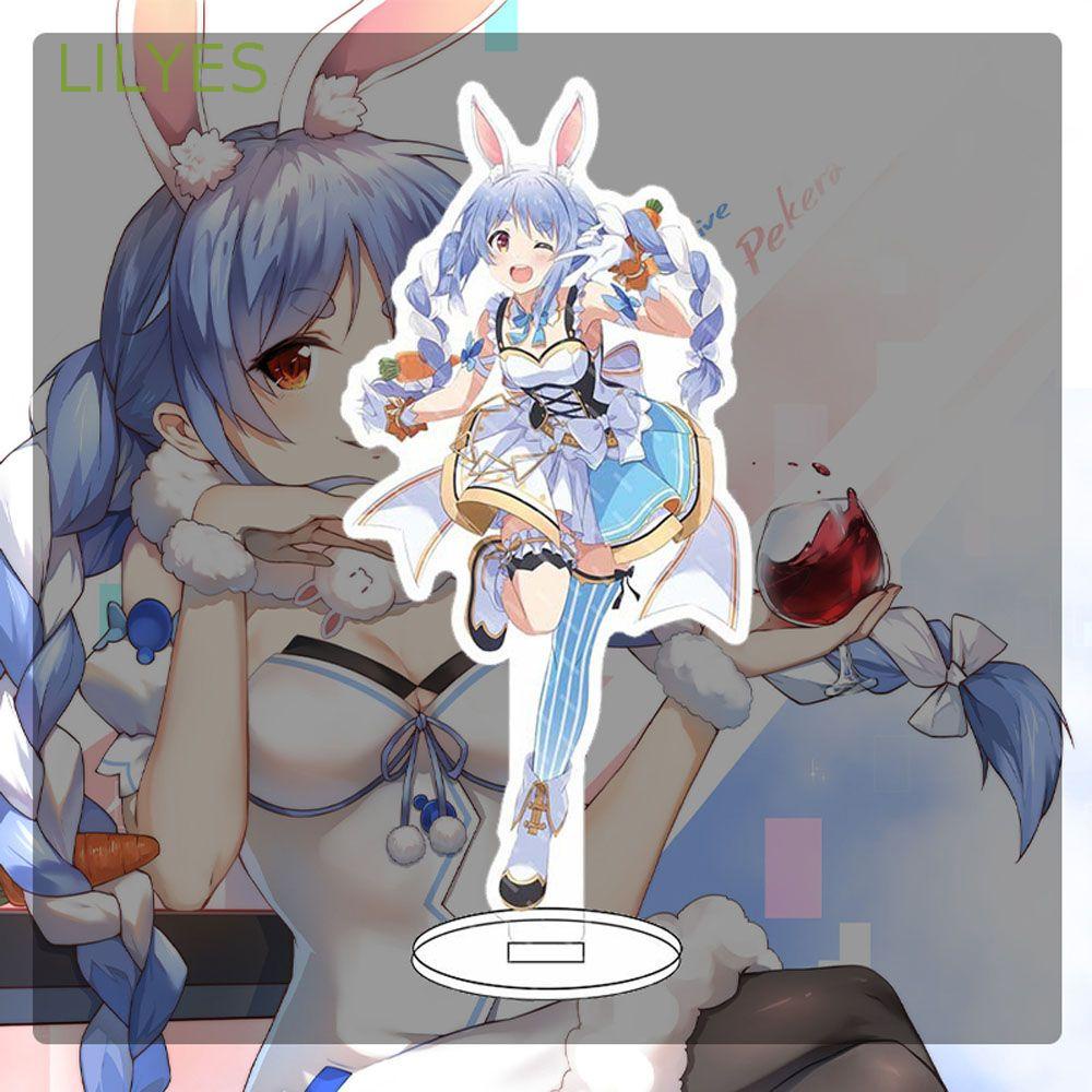 LILYES 16cm Shirakami Fubuki Stand Cartoon Figure Model Plate Desktop Standing Card Collectible Toy Anime Model Toy Shirakami Fubuki Desktop Decoration Acrylic Hololive Acrylic Stand