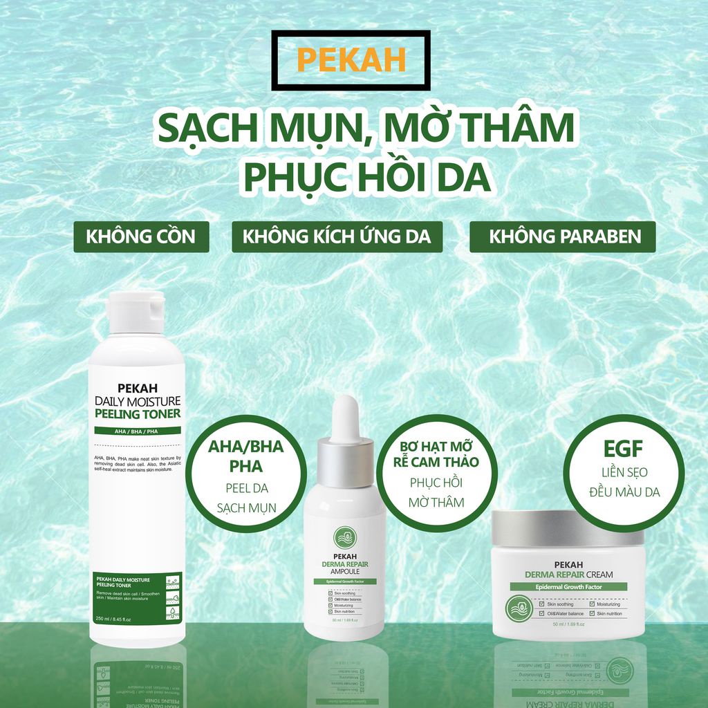 Nước Hoa Hồng Cải Thiện Da Mụn, Làm Sạch Sâu Và Dưỡng Ẩm PEKAH Daily Moisture Peeling Toner 250ml