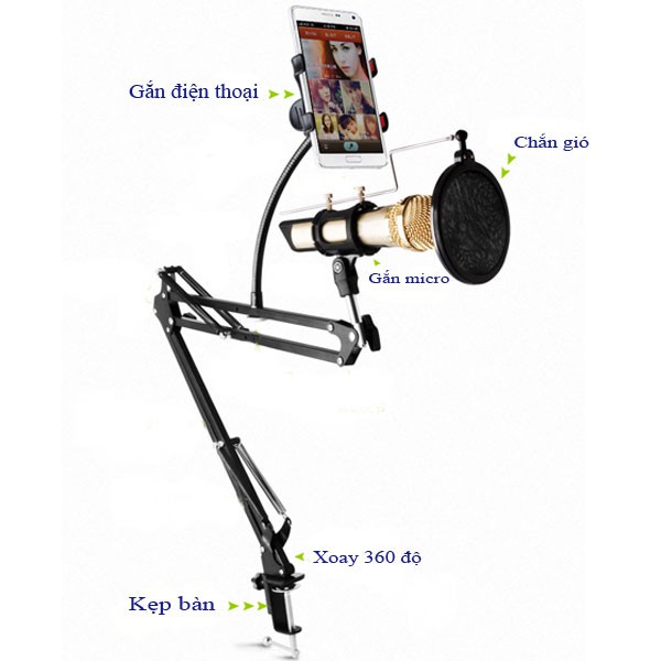 chân kẹp mic