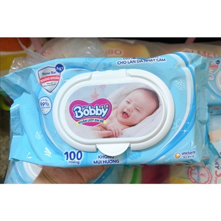 Khăn ướt Bobby 100 miếng DATE MỚI TINH