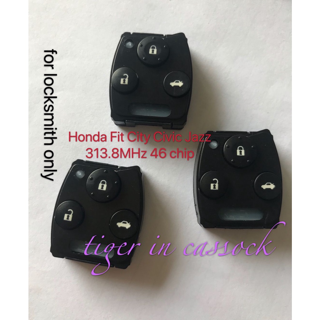 Chìa Khóa 2 / 3 Nút Bấm 313.8MHz 46 chip Chuyên Dụng Cho Xe Honda JAZZ CITY FIT Vv.