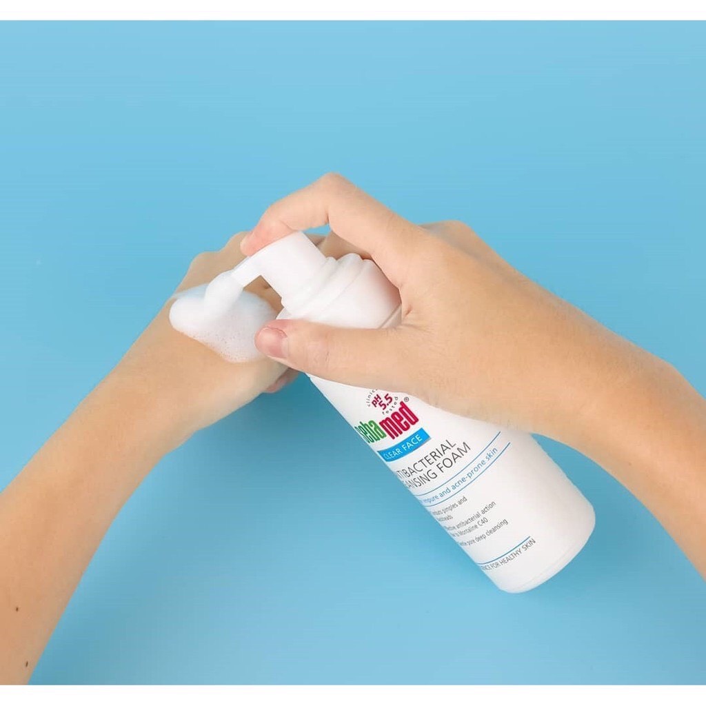 Sửa rửa mặt tạo bọt kháng khuẩn giảm mụn Sebamed pH 5.5 Clear Face AntiBacterial Cleansing Foam 150ML | BigBuy360 - bigbuy360.vn