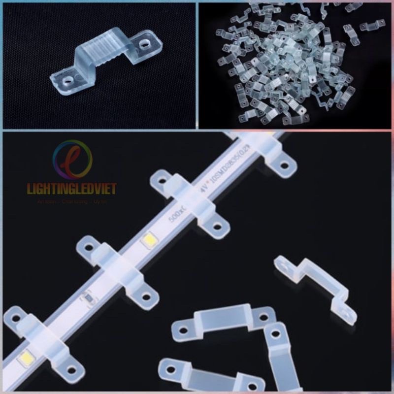 Combo 10c kẹp cố định dây led lên khe hắt trần