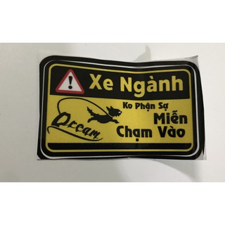 Tem cảnh báo dán xe máy (loại 3 lớp chống nước)