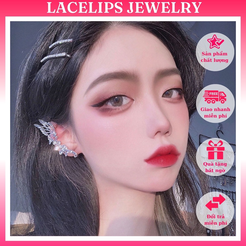 [ĐẸP-ĐỘC-LẠ] HOA TAI BẠC 925_PHONG CÁCH HÀN QUỐC_ ĐÔI CÁNH TIÊN_B1011