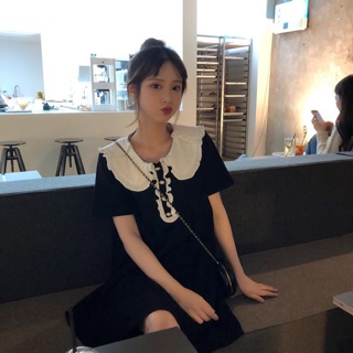 Váy cổ tiểu thư dáng xuông cute
