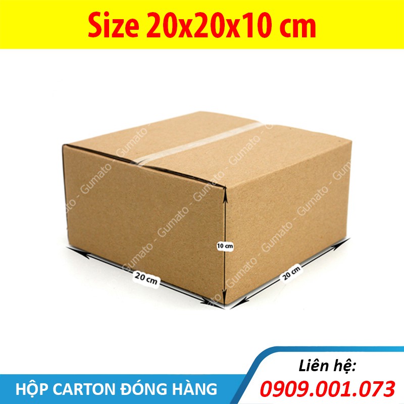 Hộp giấy P49 size 20x20x10 cm, thùng carton gói hàng Everest