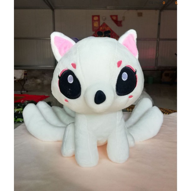 Gấu Bông Cáo 9 Đuôi Siêu Xịn Siêu Cute Trắng 25 cm