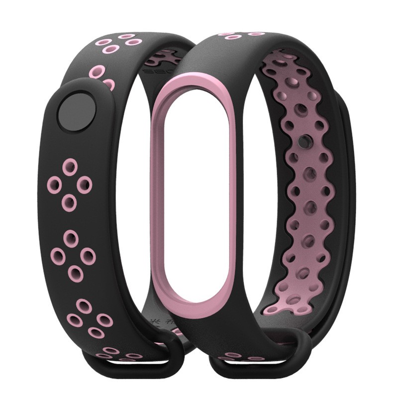 Dây đeo thay thế Miband 4 / Miband 5 kiểu dáng thể thao 2 màu sinh động Nike