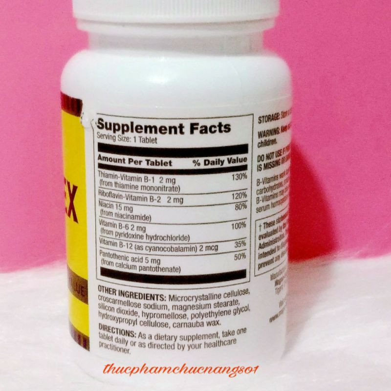 Super B Complex Optimum 100 Viên Hàng Mỹ Vitamin B Tổng Hợp Cam Kết Chính Hãng | BigBuy360 - bigbuy360.vn