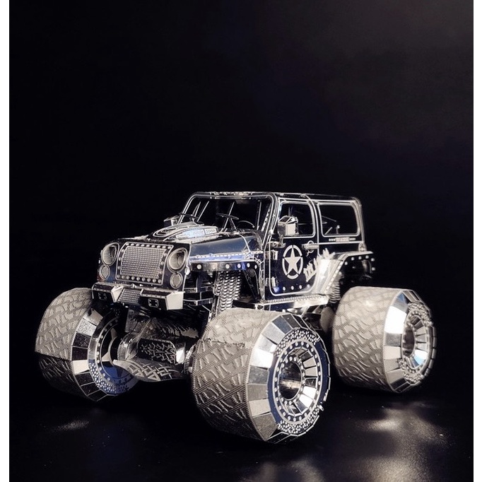 Mô Hình Thép 3D Bằng Kim Loại Xe Quái Vật Wrangler [ Chưa Lắp ]