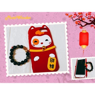 Ốp mèo Thần Tài đỏ