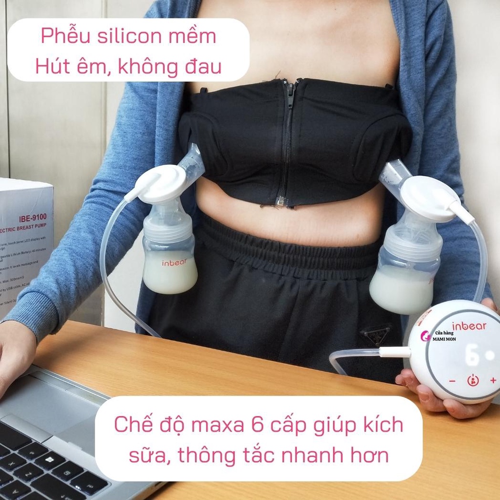 Máy Hút Sữa Điện Đôi Rảnh Tay Inbear Shop Mami Mon Hút Sữa Cầm Tay Tiện Lợi