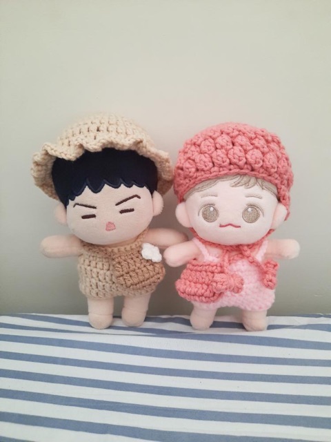 Set yếm+nón+túi doll 10cm,15cm,20cm