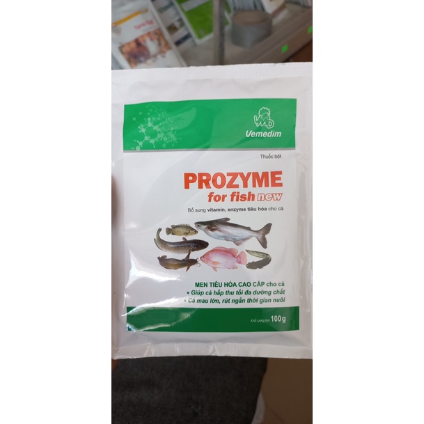 PROZYME FOR FISH. MEN TIÊU HÓA CÁ, TÔM. VEMEDIM. 100GRAM